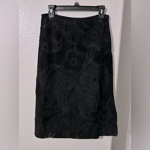 Black suede skirt